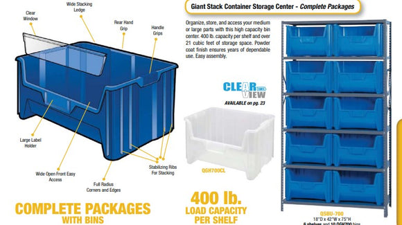 Giant Stack Container Shelving System-Complete Package