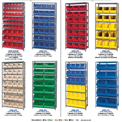 Giant Open Hopper Steel Shelving System Complete Packages