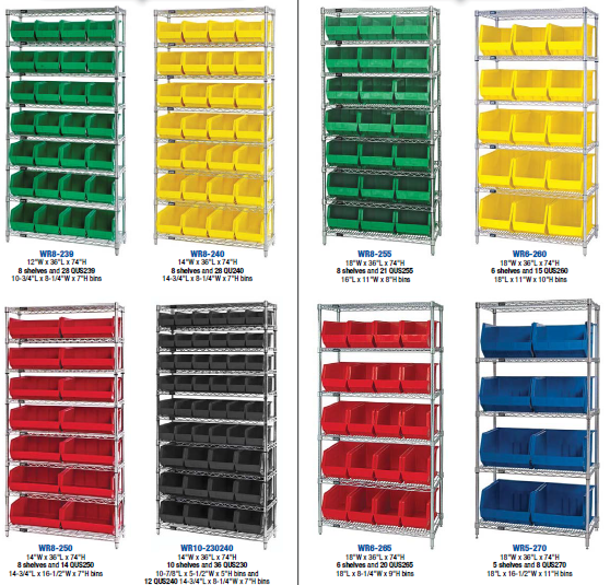 Giant Open Hopper Wire Shelving Systems Complete Packages