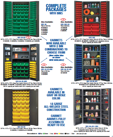 Jumbo Storage and Security Cabinets With Bins