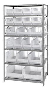 24"D x 36"W x 75"H 7 SHELF UNIT 2475-20-MIXCL CLEAR-VIEW HULK 24" COMPLETE STEEL PACKAGE