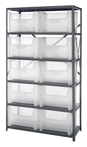 Clear-View Giant Stack Steel Shelving Package QSBU-700CL