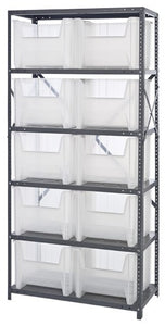 Clear-View Giant Stack Steel Shelving Package QSBU-800CL