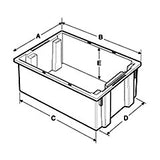 Clear-View Stack & Nest Totes snt225cl 23-1/2" x 19-1/2" x 10" ( Case of 3 )
