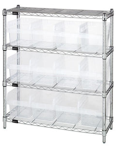 Clear-View Store-Max 8" Shelf Bin Complete Bin WR4-39-1236-807CL